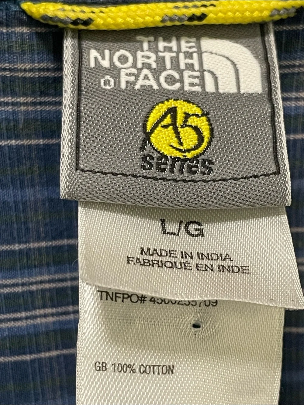 The North Face A5 Series vintage men's short-sleeve button-up trail shirt Size L
